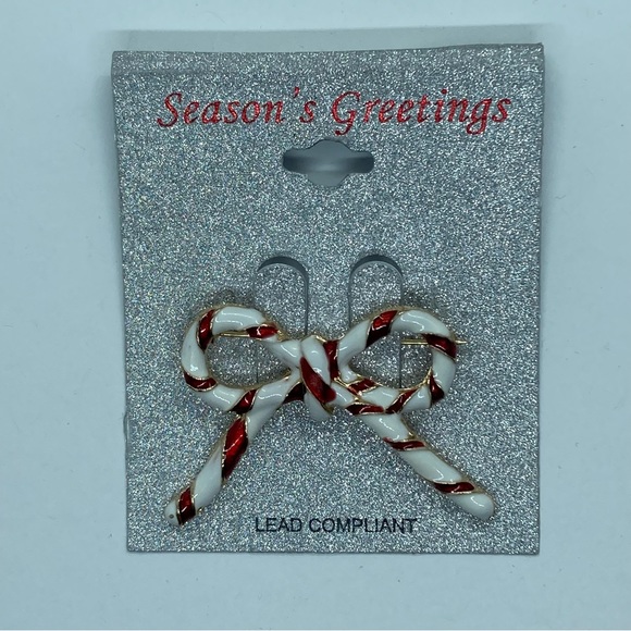 Christmas Stocking Brooch Pin New on Card - Picture 1 of 4